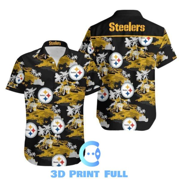 Beach Shirt NFL Pittsburgh Steelers Hawaii 3D Shirt TNT-00415-HWS Combo Beach