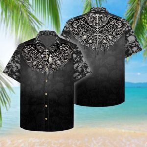 2 Sided Skull Hawaiian Shirt