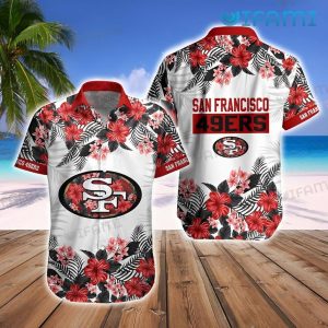 49ers Aloha Shirt Tropical Flowers Gift San Francisco 49ers Hawaii Shirt