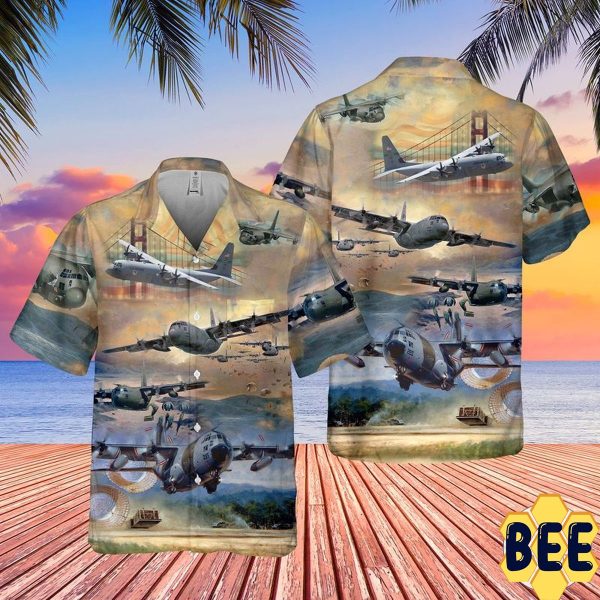 Air Force Lockheed C-130 Hercules Art Trending Hawaiian Shirt-1