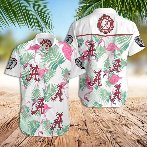 Alabama Hawaiian Shirt Alabama Crimson Tide Flamingo Hawaiian Shirt