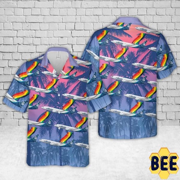 Alaska Fly With Pride Tropical Trending Hawaiian Shirt-1