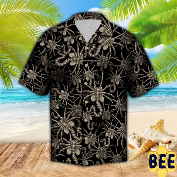 Alien Face Hugger Trending Hawaiian Shirt-1