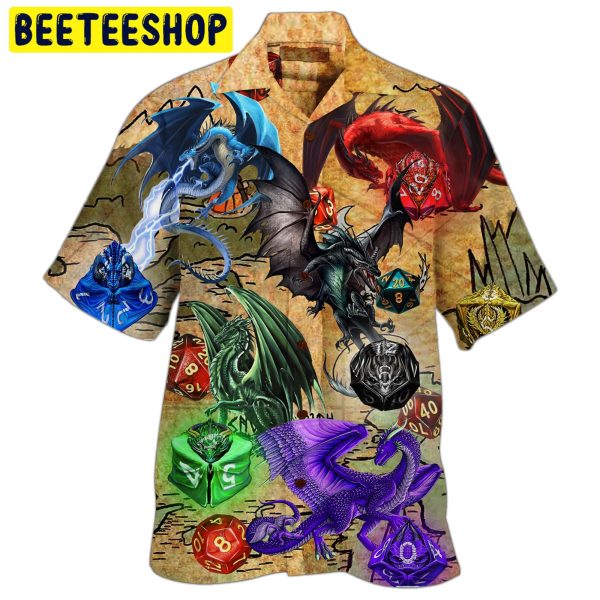 Art Dragon 3d All Over Printed Trending Hawaiian Shirt-1