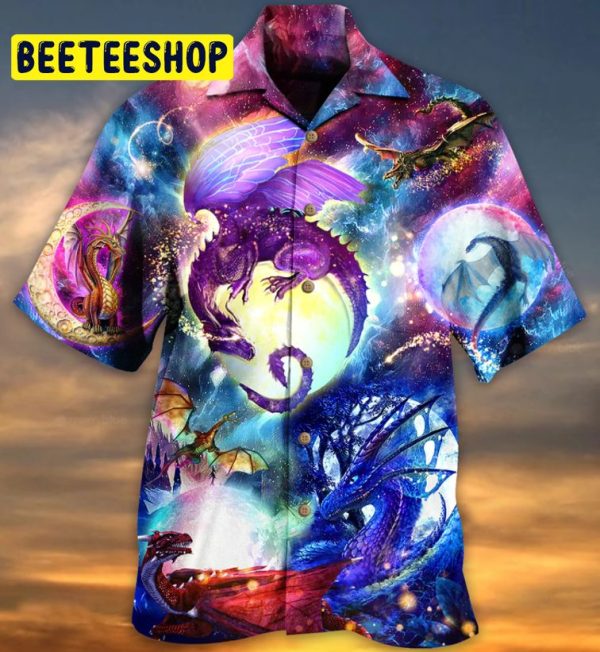 Art Galaxy Art Dragon Love Life Trending Hawaiian Shirt-1