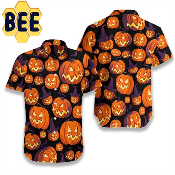 Art Halloween Pumpkin Hawaiian Shirt-1