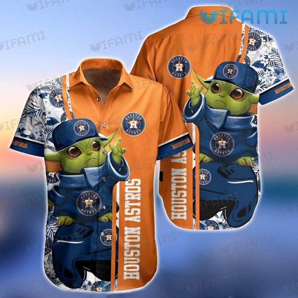 Astros Hawaiian Shirt Baby Yoda Short Clothes Houston Astros Gift