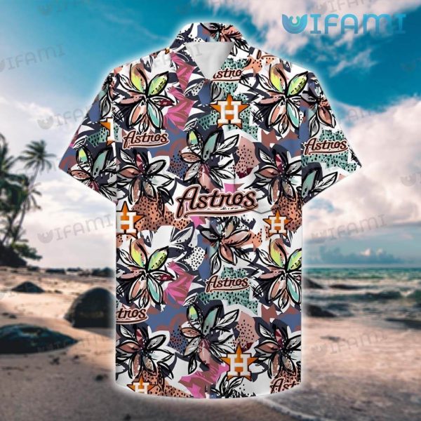 Astros Hawaiian Shirt Multicolor Big Flower Houston Astros Gift