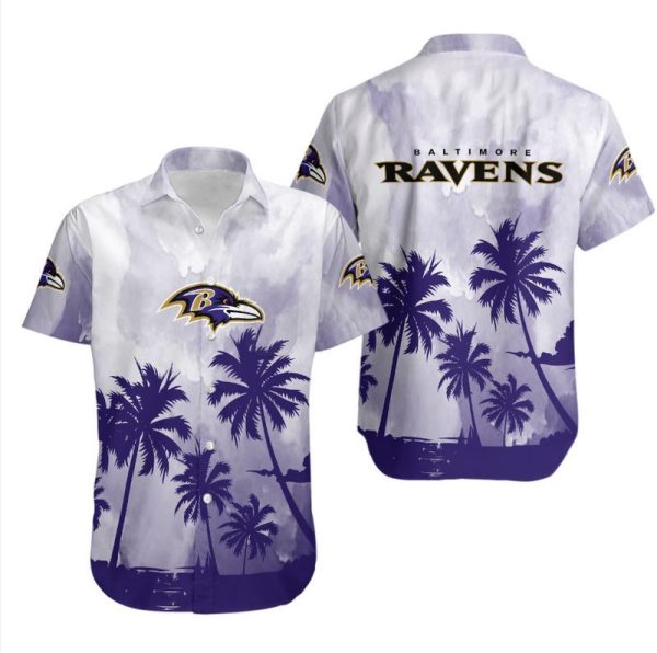 Baltimore Ravens Coconut Trees NFL Gift For Fan Hawaiian Graphic Print