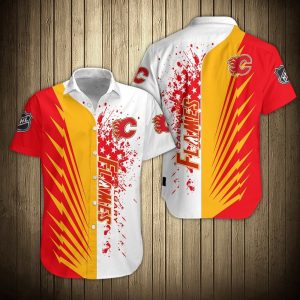 Calgary Flames Shirts 3D color cool short Sleeve