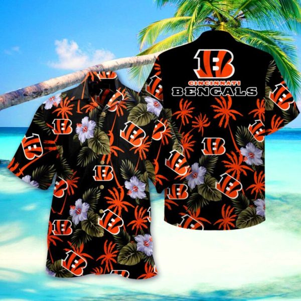 Cincinnati Bengals Nfl Hawaiian Shirt Short 3d For Fans-1