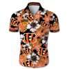 Cincinnati Bengals Nfl Tropical Flower Short Sleeve Hawaiian Shirt Custom-1