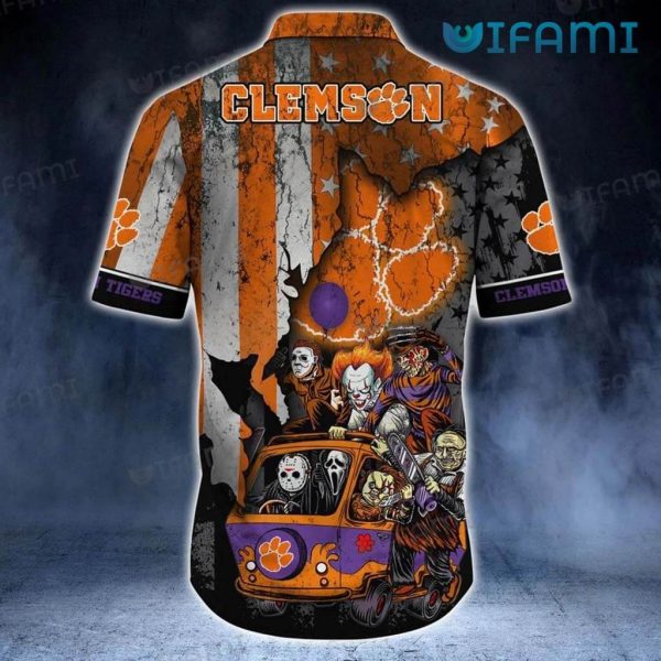 Clemson Tigers Hawaiian Shirt Horror Movie Clemson Gift