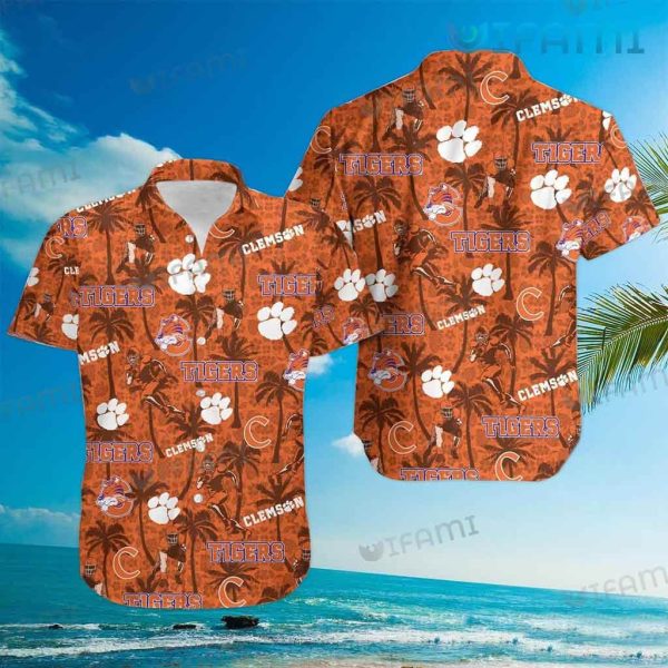 Clemson Tigers Hawaiian Shirt Tropical Coconut Clemson Gift