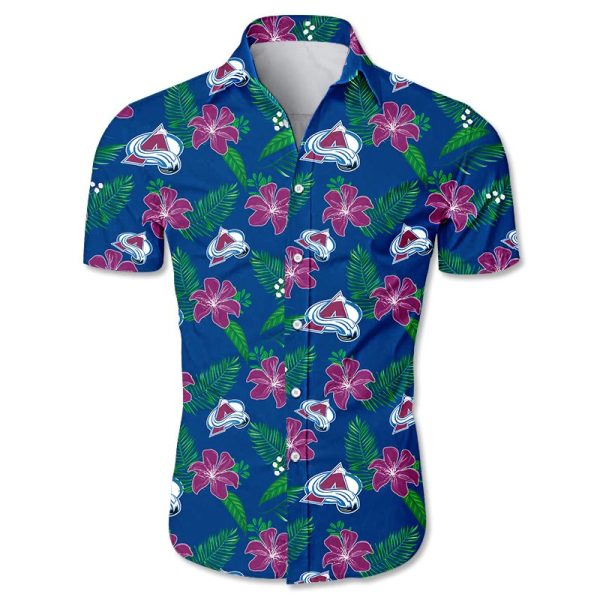 Colorado Avalanche Hawaiian Shirt Tropical Flower summer