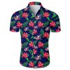 Columbus Blue Jackets Hawaiian Shirt Tropical Flower summer