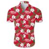 Detroit Red Wings Hawaiian Shirt Tropical Flower summer