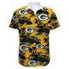 Green Bay Packers Hawaiian Shirt flower summer 2022 gift for fans