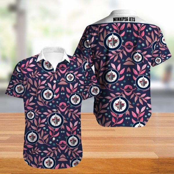 Winnipeg Jets Hawaiian Shirt Tropical Flowers summer for fans